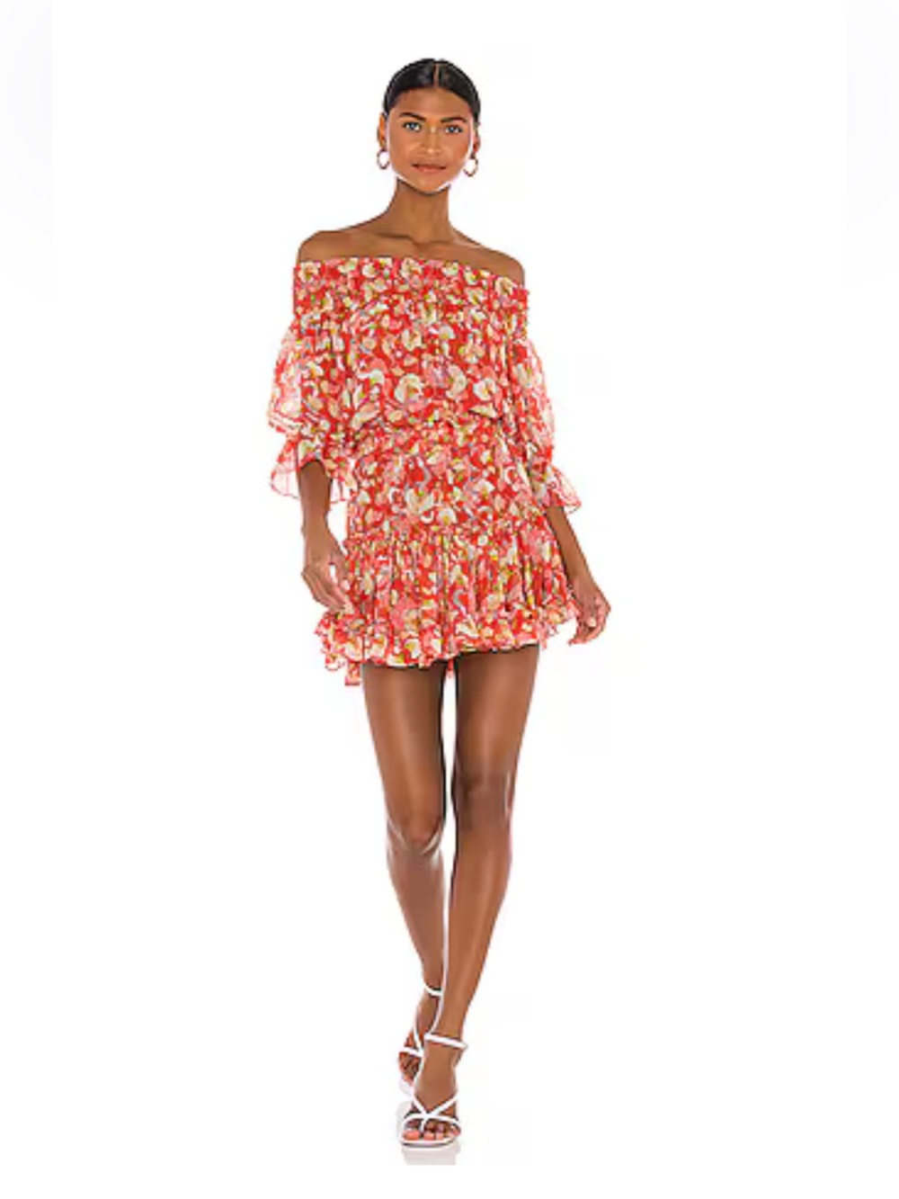 MISA LOS ANGELES Darla Dress in Mandarin Fan